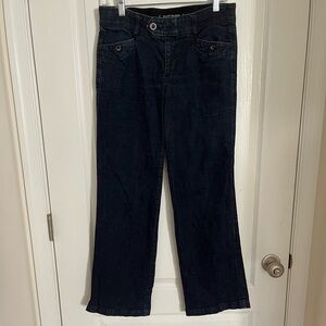 Dark Wash Blue Denim Trouser Jeans Dockers Comfort Band Waist Size 8